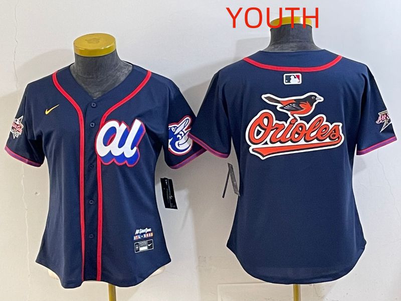 Youth 2025 Baltimore Orioles Blank Drak Blue All star Nike MLB Jersey style 01